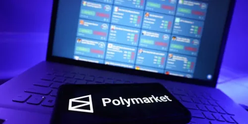 New York City, New York - July 21 2025: Polymarket Logo And Website With Prediction Market Interface On Computer Screen